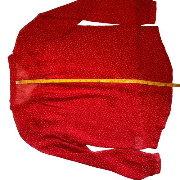 Urban Outfitters Bow Tie Blouse coincidence & chance Red White Dot Small S - Picture 13 of 15